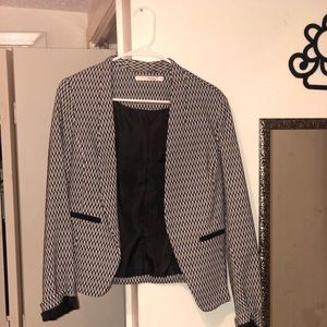 Black and white blazer